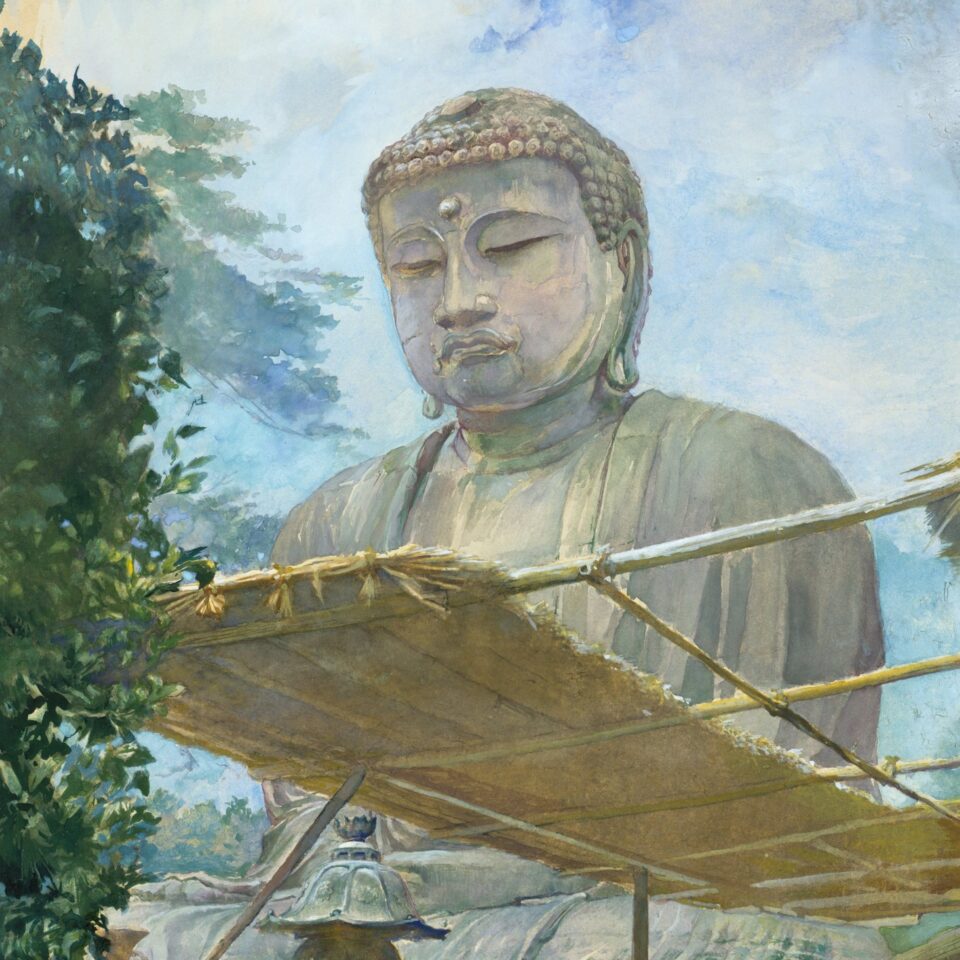 The Great Statue of Amida Buddha - John La Farge