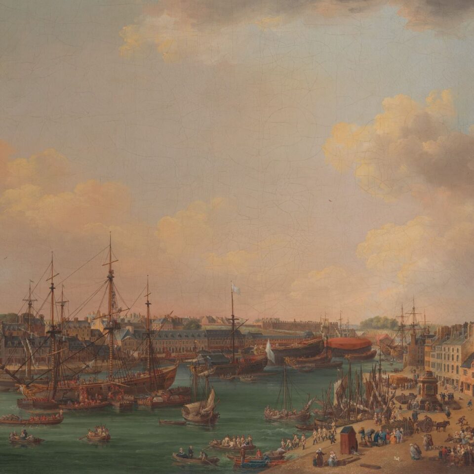 The Outer Harbor of Brest - Henri Joseph van Blarenberghe