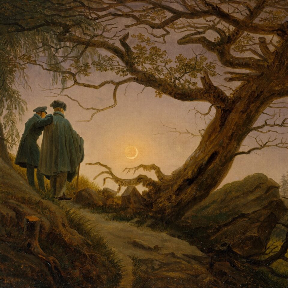Two Men Contemplating the Moon - Caspar David Friedrich
